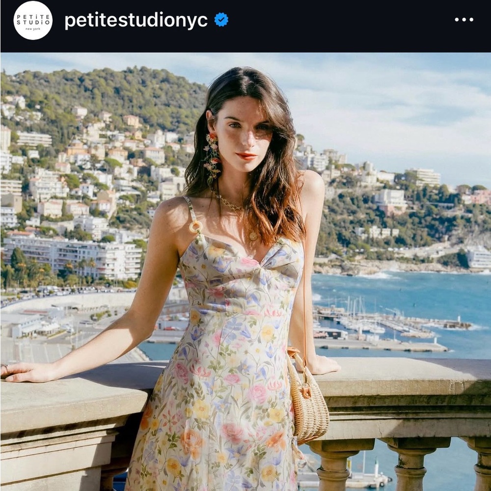 New Petite Studio NYC Neesha XS Cream Floral Dress XSP